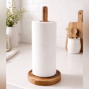 Wooden paper towel holder